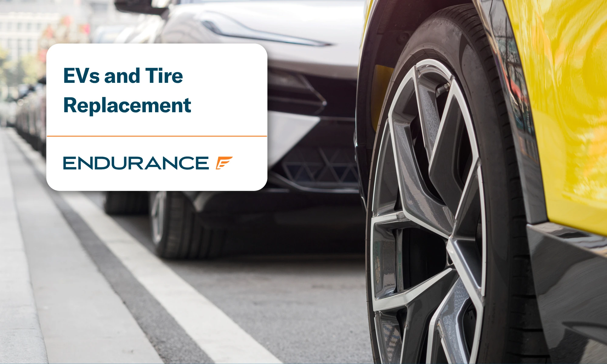 Electric vehicles parked in a row, why EV tires need replaced more often