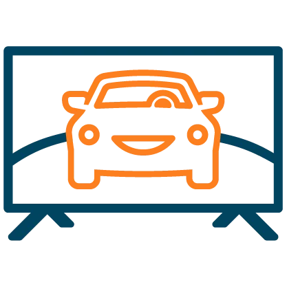 Car On TV Icon