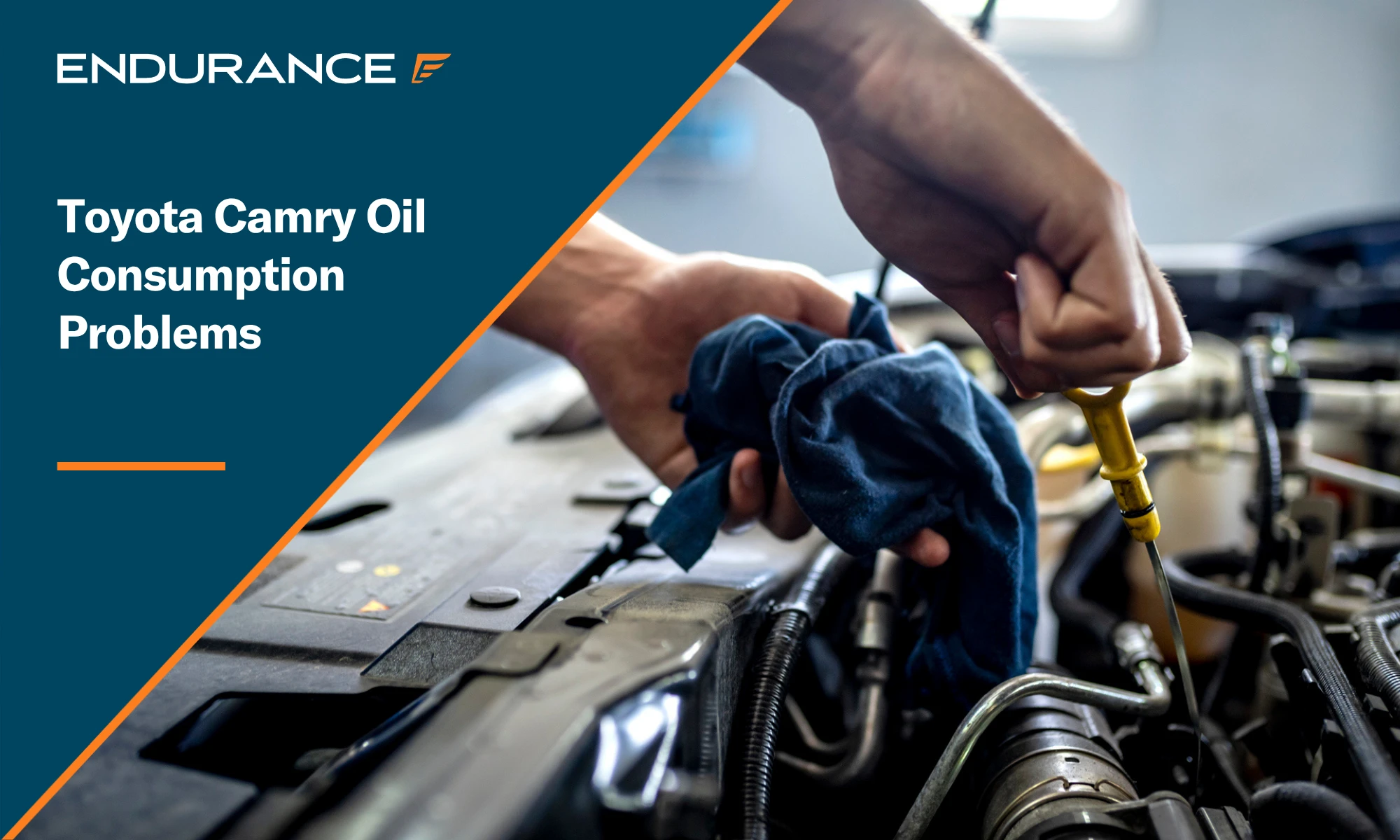 Mechanic checking the oil level in a car, Toyota Camry oil consumption problems